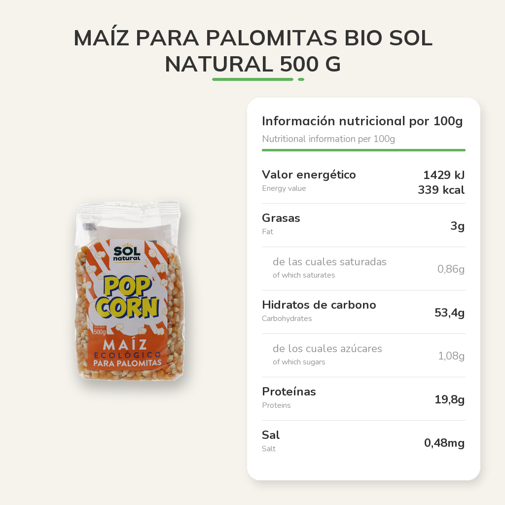 Información nutricional