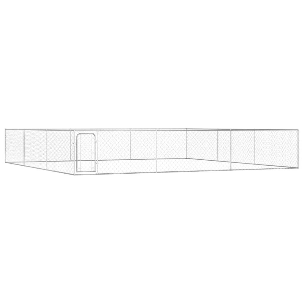 Perrera De Exterior De Acero Galvanizado 6x6x1 M_1