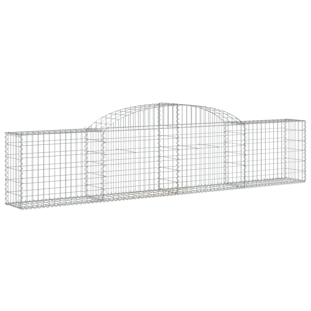 Cestas De Gaviones 12 Uds Forma De Arco Hierro 300x30x60/80 Cm_2