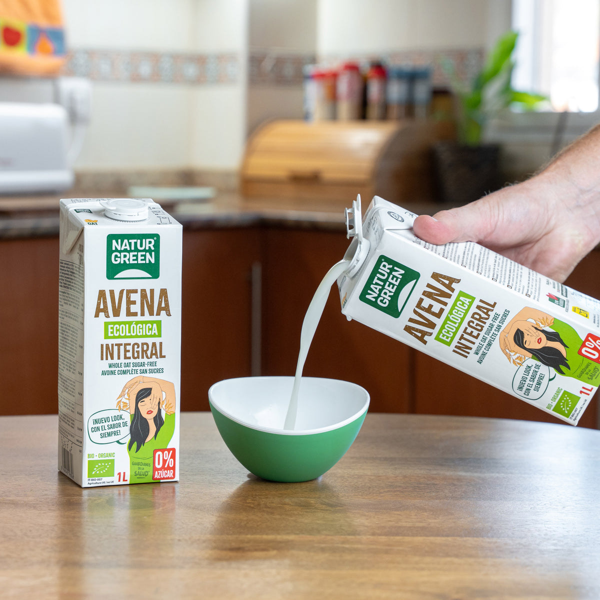 Bebida de Avena Integral 0% Azúcares Bio NaturGreen 1 L