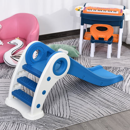 Tobogán Plegable Infantil Homcom Azul 120x50x56 Cm_1