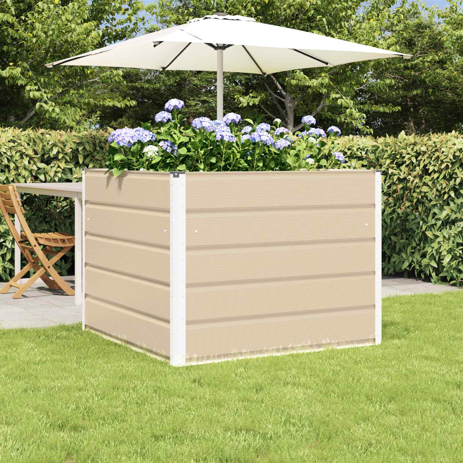 Jardinera Marfil 100 X 100 X 75 Cm Acero_1