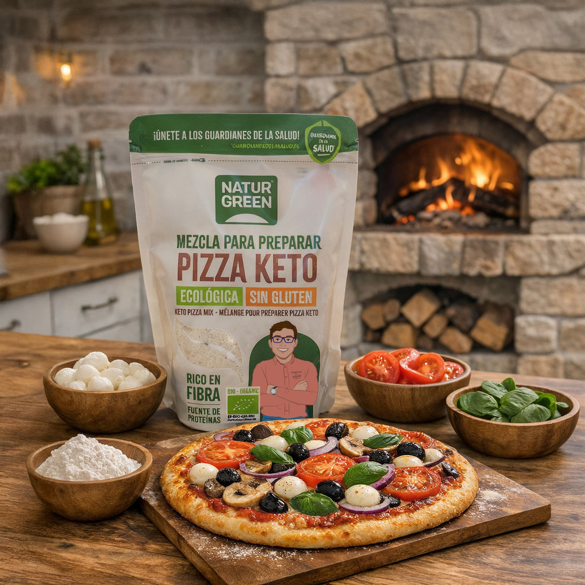 Mezcla de Harina para Pizza Keto NaturGreen 400 g