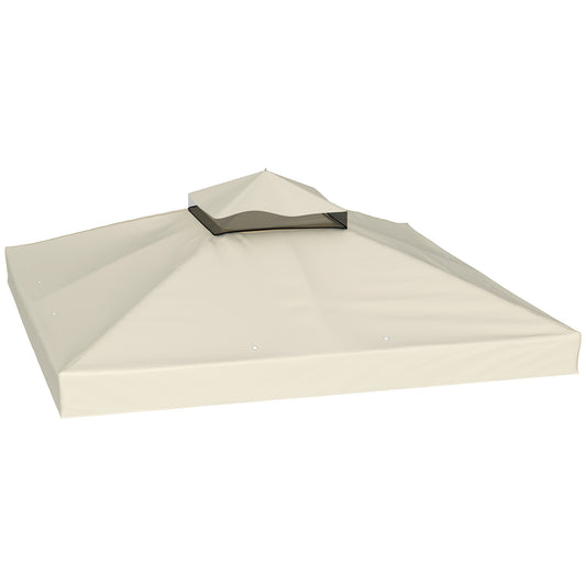 Techo De Repuesto Outsunny Tela Oxford Crema 300x300 Cm_0