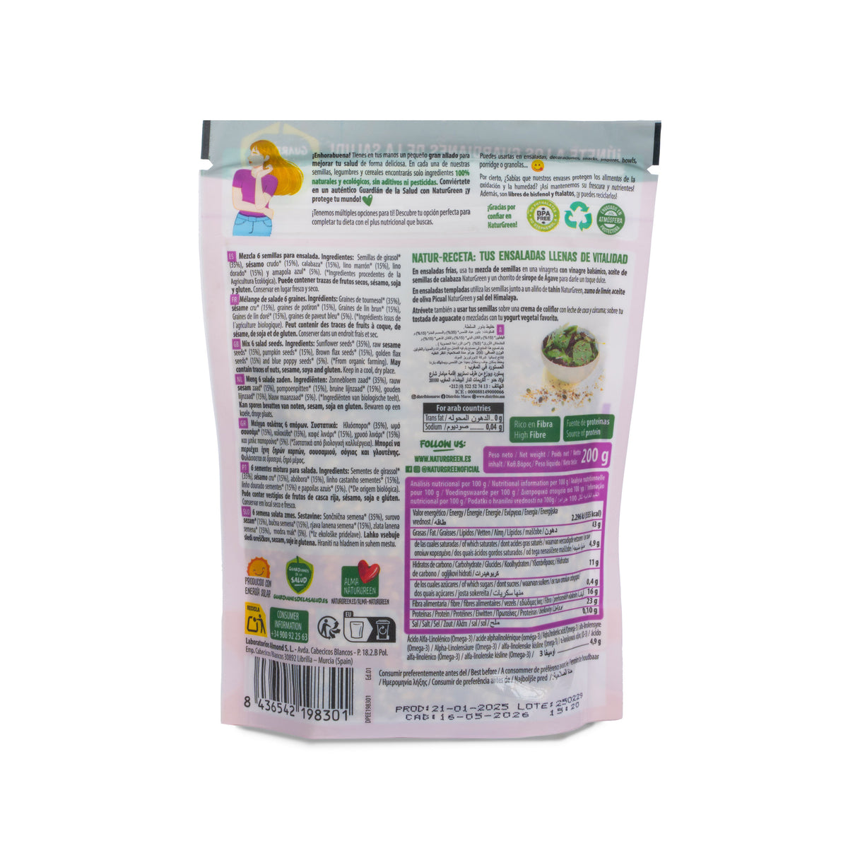Mix de Semillas especial Ensalada NaturGreen 200g