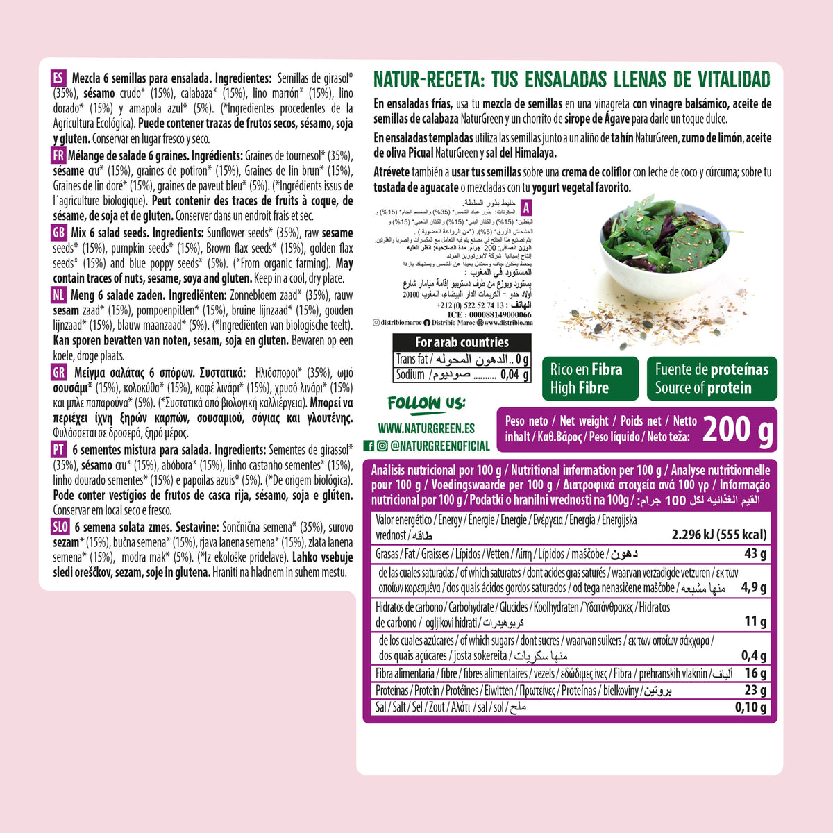 Mix de Semillas especial Ensalada NaturGreen 200g
