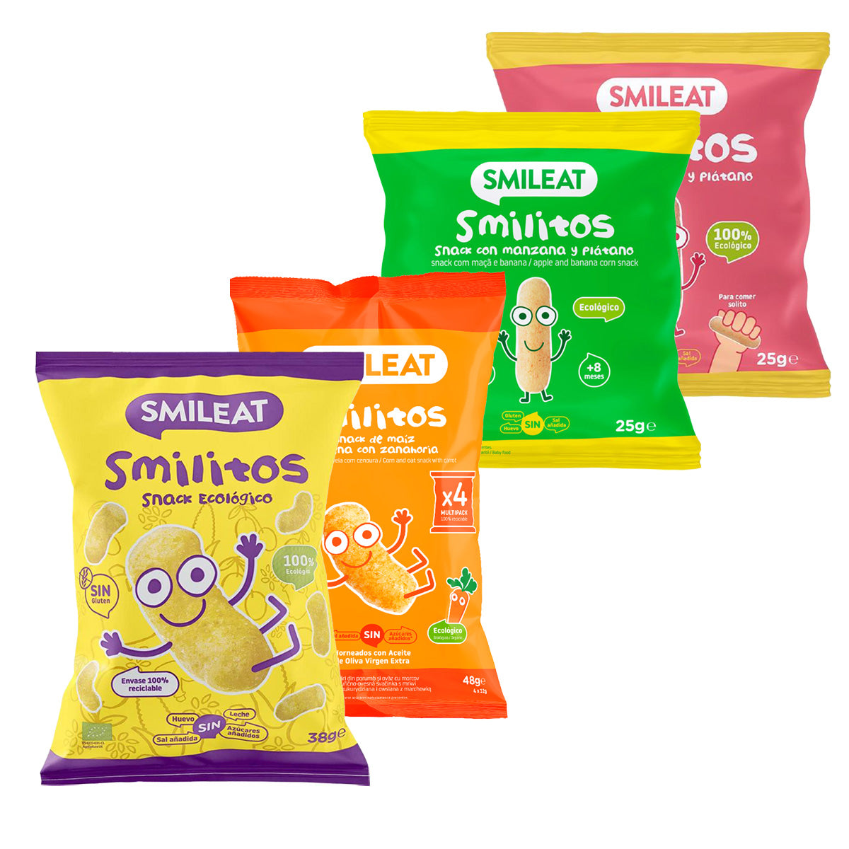 Pack Mix de Smilitos BIO Smileat 4 Bolsas
