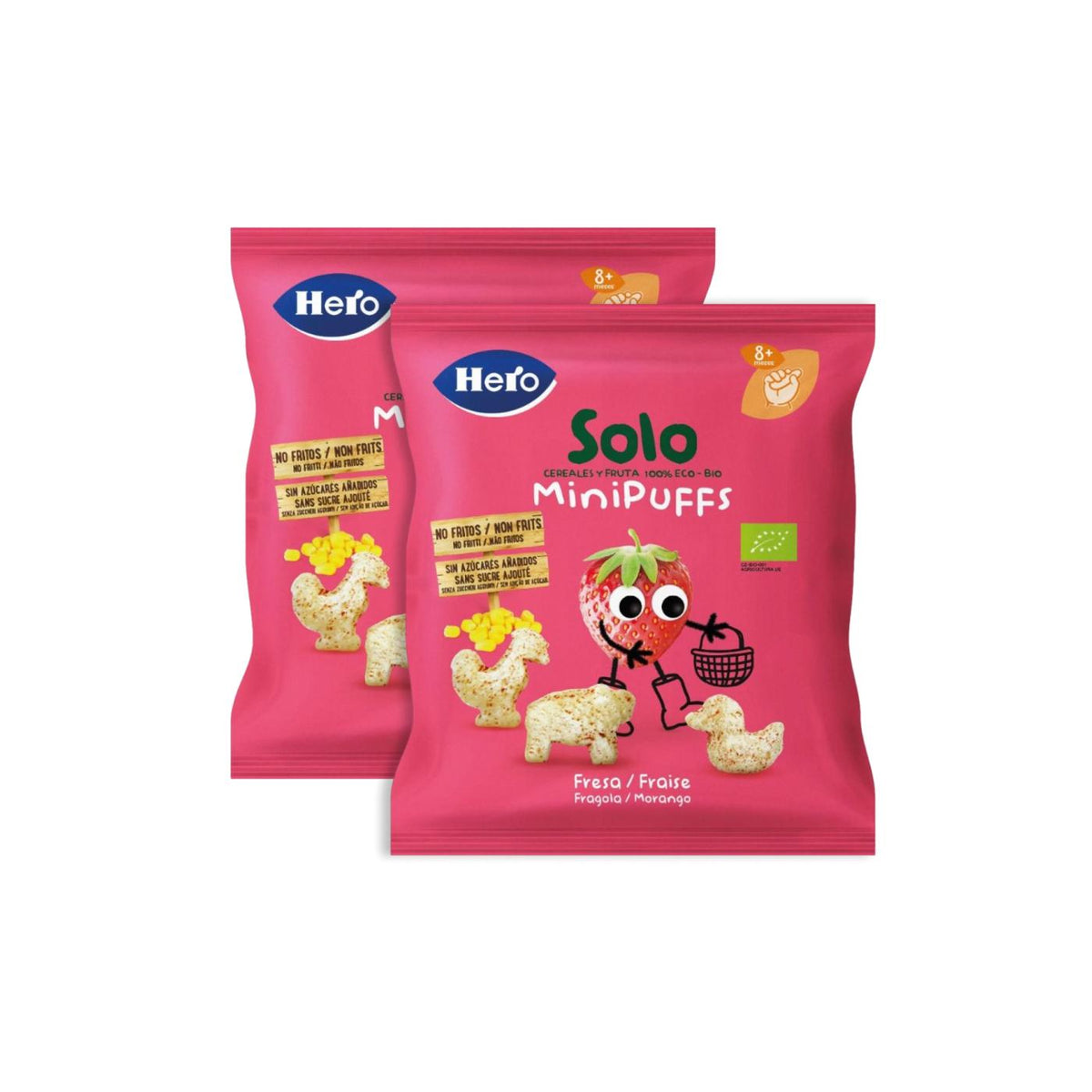 Pack 2x Snacks de Fresa Eco 18 g- Hero Solo
