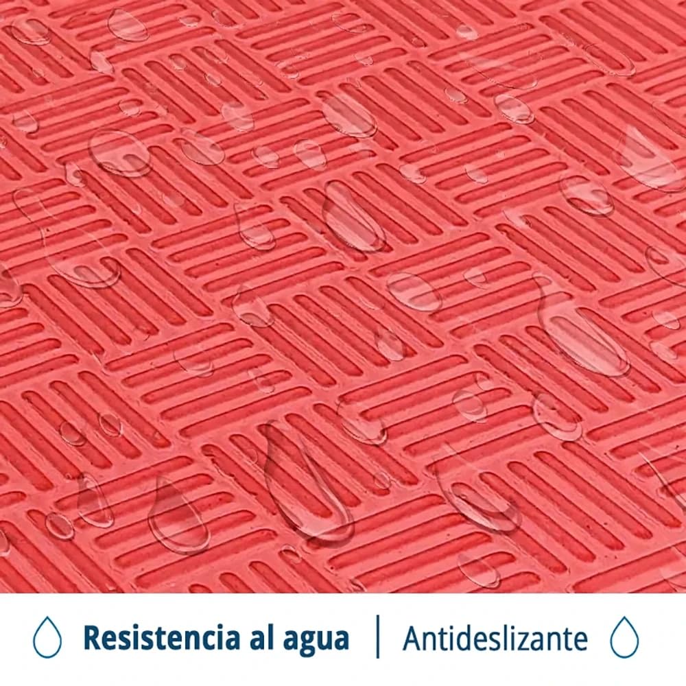 Tatami Puzzle Eva Para Suelo Infantil 1x1m X25mm Rojo - Negro Pack Ahorro 4 Unidades_1