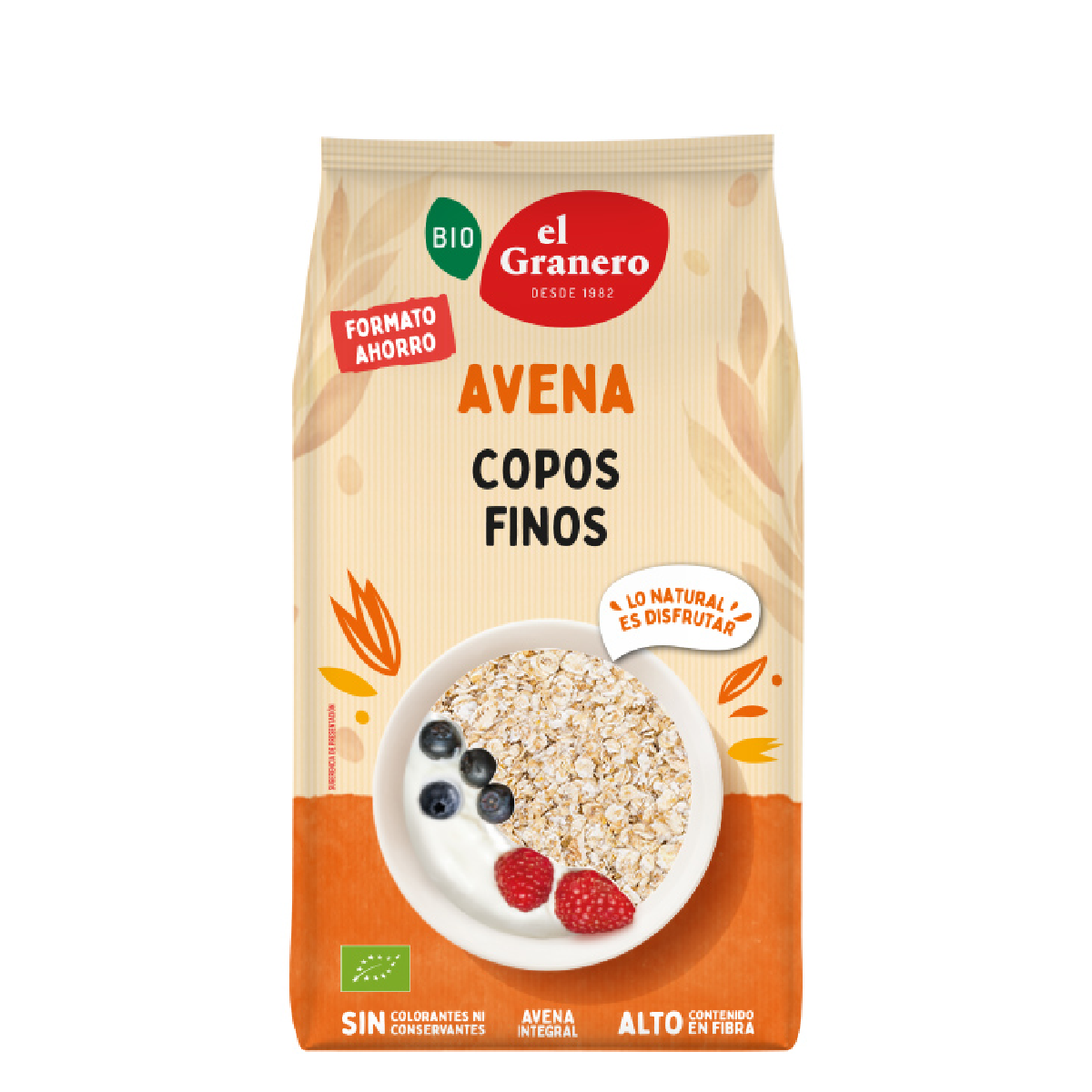 Copos finos de Avena Integral BIO El Granero 1,5 Kg
