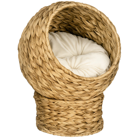 Pawhut Cama Para Gatos Desmontable Con Cojín Extraíble Suave Cálido 40x37x51 Cm_0