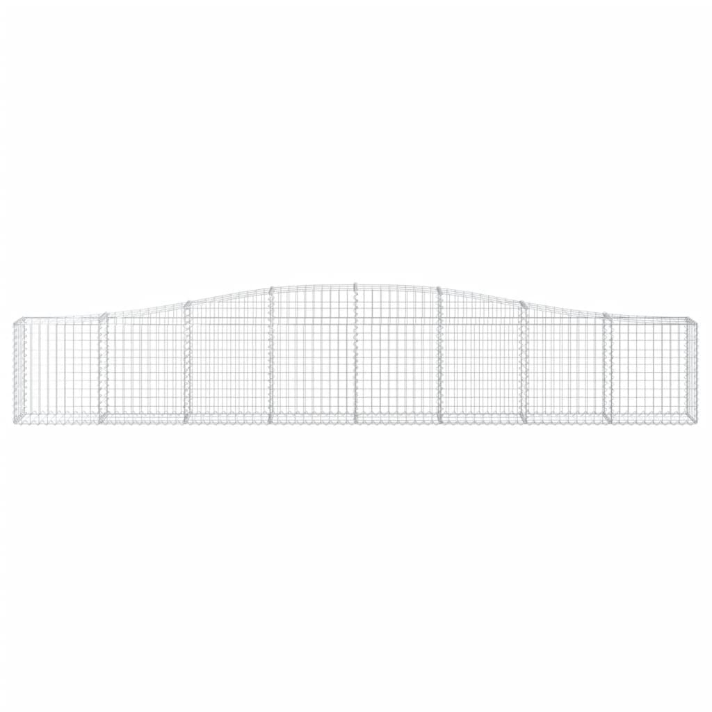 Cestas De Gaviones 5 Uds Forma De Arco Hierro 400x30x60/80 Cm_3