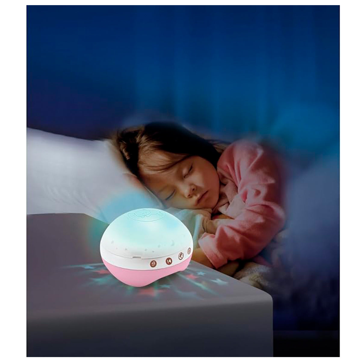 Infantino Proyector Musical Móvil 3-en-1, Luz Nocturna Y Proyector Cuna, 6 Melodías, 4 Sonidos Naturaleza, Rosa_3
