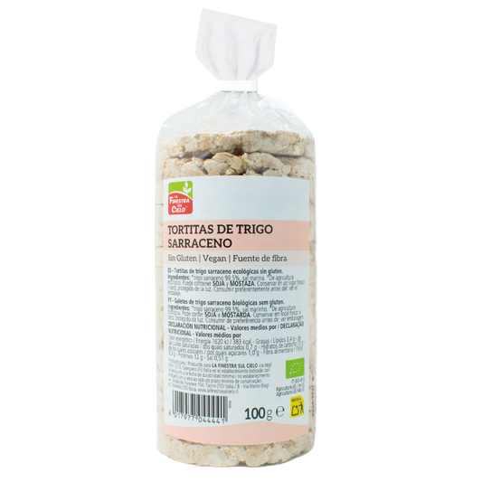 Tortitas de trigo sarraceno con sal y sin gluten BIO La Finestra Sul Cielo 100 g