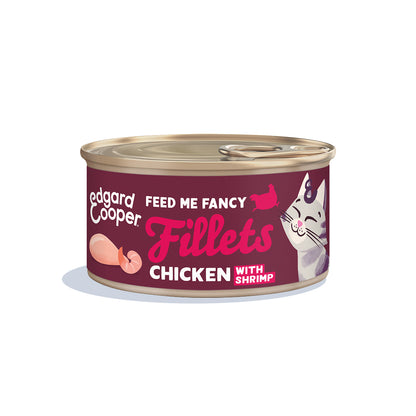 Filetes de pollo con gambas para gatos Edgard &amp; Cooper 70 g