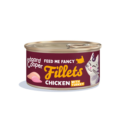 Filetes de pollo con pavo para gatos Edgard &amp; Cooper 70 g