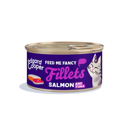 Filetes de salmón y atún para gatos Edgard &amp; Cooper 70 g