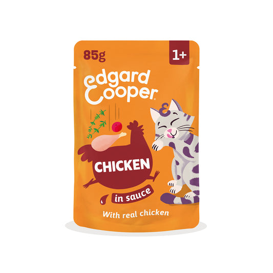 Sobres de comida húmeda Pollo en Salsa para Gatos Adultos | Edgard & Cooper 85 g