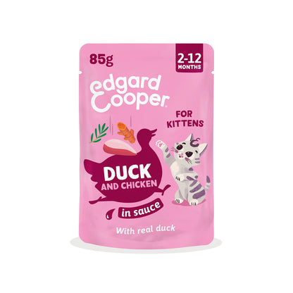 Sobres para gatitos Pato &amp; Pollo en Salsa | Edgard &amp; Cooper 85 g