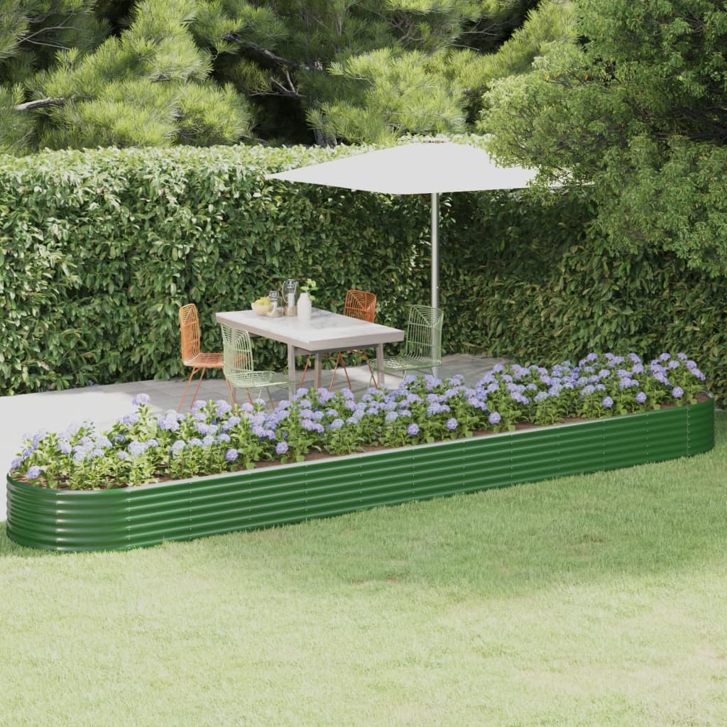 Jardinera Arriate Acero Galvanizado Verde 507x100x36 Cm_1
