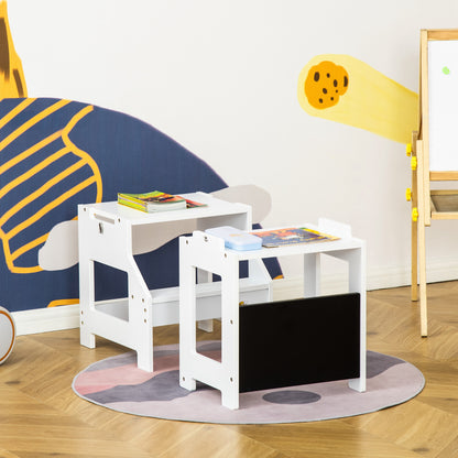 Homcom Torre De Aprendizaje Para Niños Convertible Escritorio Pizarra 42x44x86cm_1