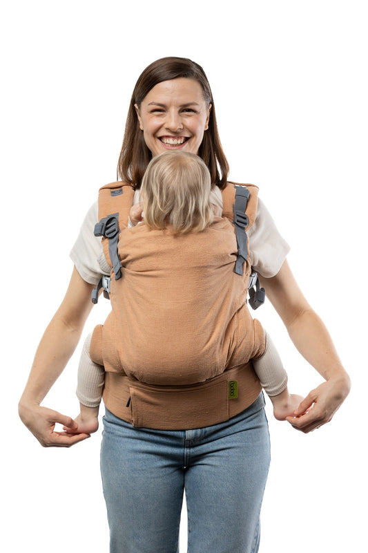 Mochila Portabebé Evolutiva Adaptable Boba X Linen Rye_0