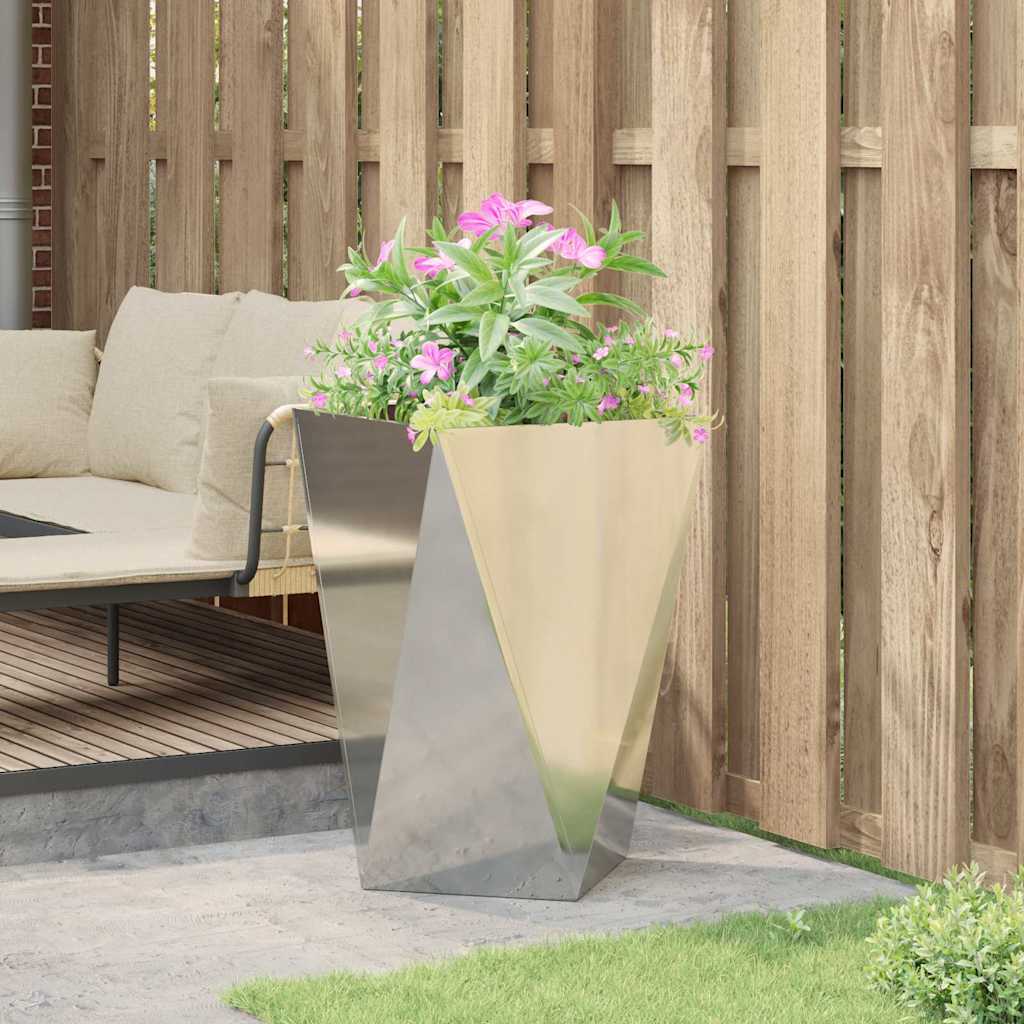 Jardinera Plateado 50 X 50 X 75 Cm Acero Galvanizado_3