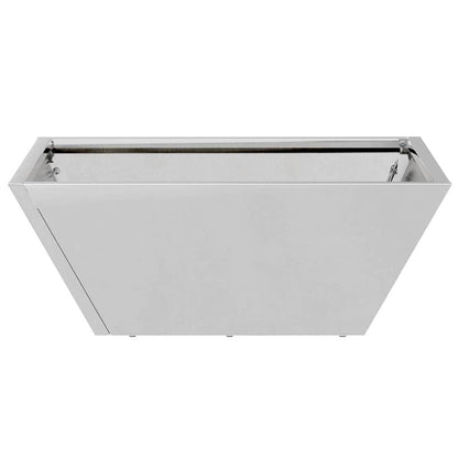 Macetero De Jardín Plateado 40 X 40 X 15 Cm Acero Galvanizado_4