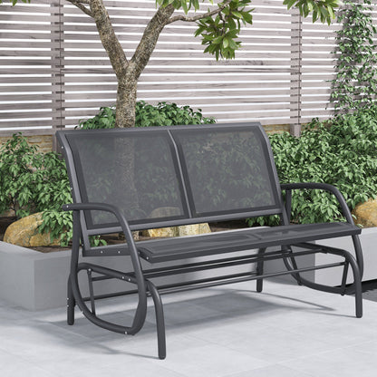 Outsunny Banco Balancín Jardín Columpio De 2 Plazas Estable Tubo Metal 120x70x85_1