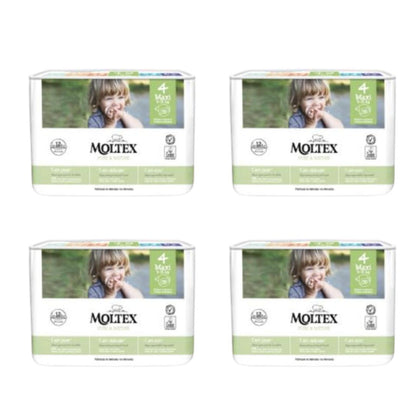 Pack ahorro Pañales T4 (9-15 kg) Moltex Pure &amp; Nature,  200 Uds