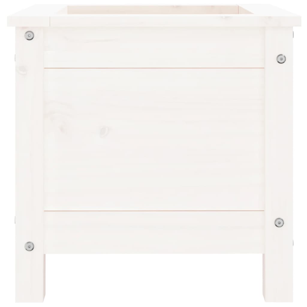 Jardinera Madera Maciza De Pino Blanco 40x40x39 Cm_5