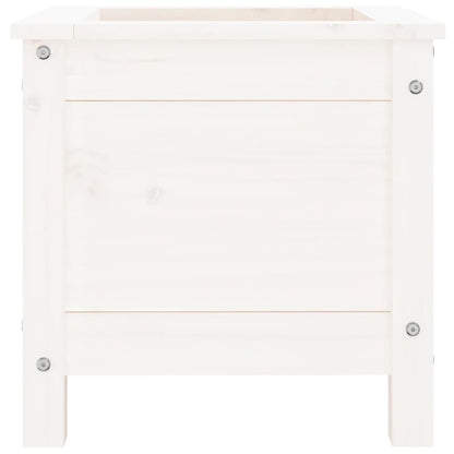 Jardinera Madera Maciza De Pino Blanco 40x40x39 Cm_5