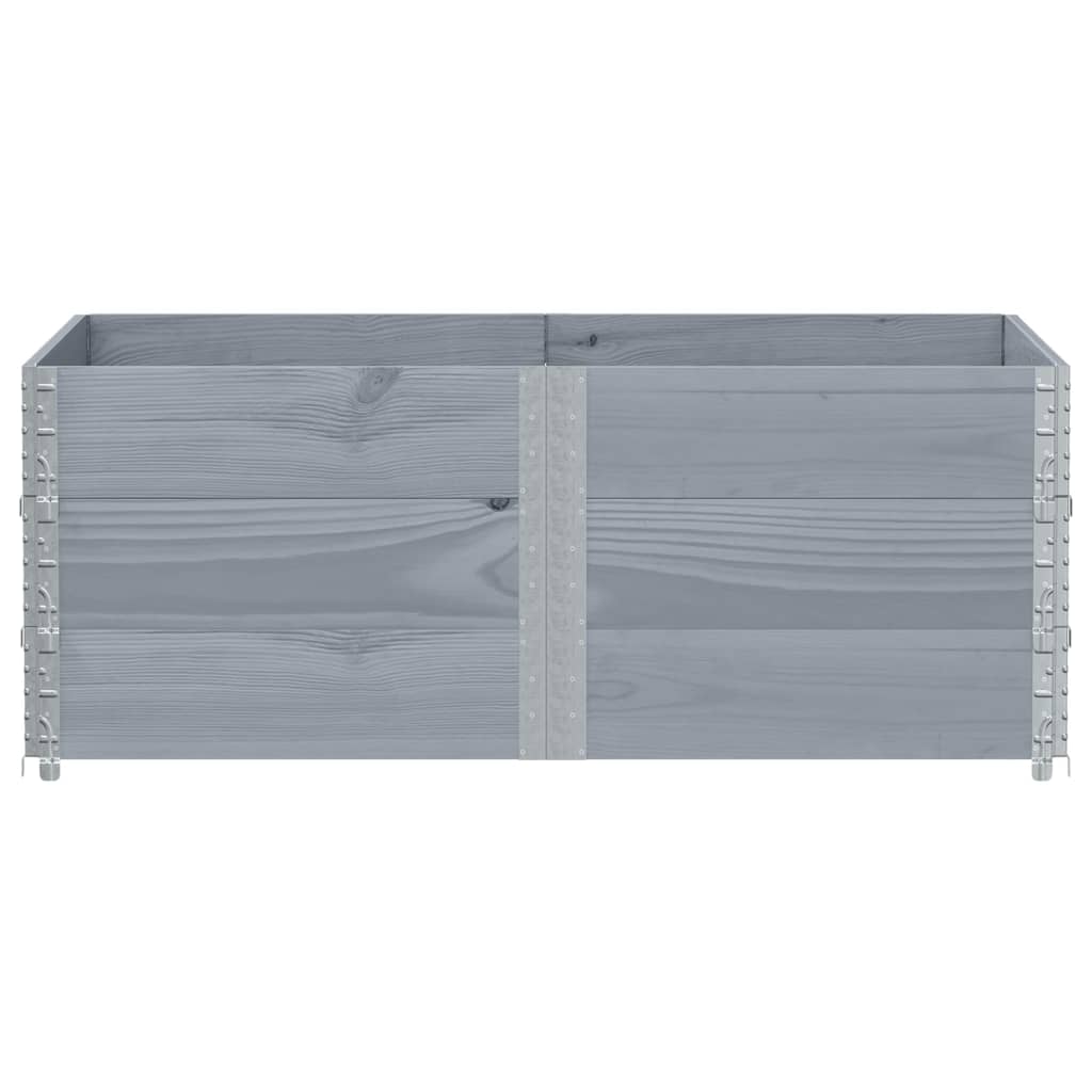 Jardinera De Madera Maciza De Pino Gris 150x100 Cm_2