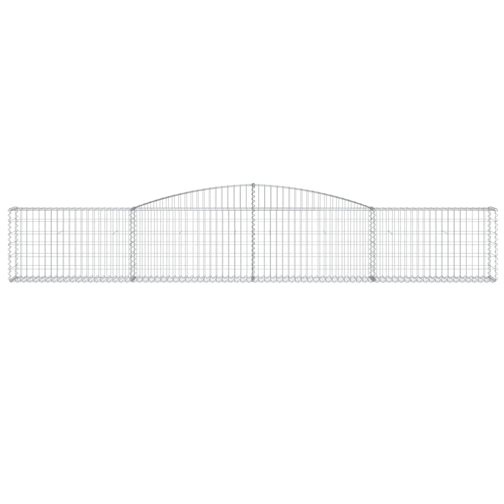 Cestas De Gaviones 2 Uds Forma De Arco Hierro 400x30x60/80 Cm_3