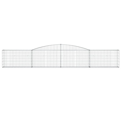 Cestas De Gaviones 2 Uds Forma De Arco Hierro 400x30x60/80 Cm_3