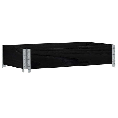 Jardinera De Madera Maciza De Pino Negro 100x50 Cm_4