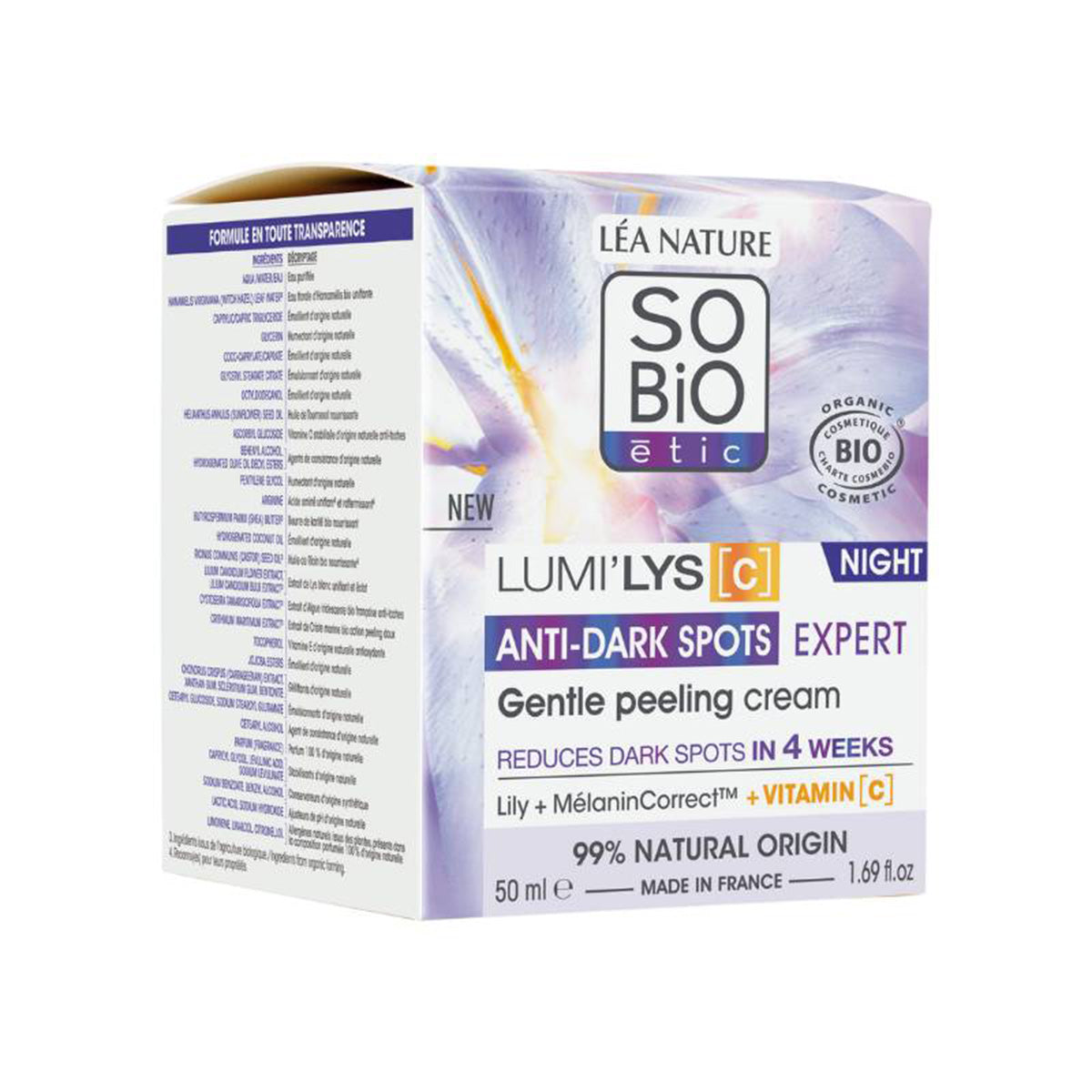 CREMA NOCHE PEELING LUMI'LYS [C] ANTIMANCHAS EXPERT,  SO'BIO, 50 ml