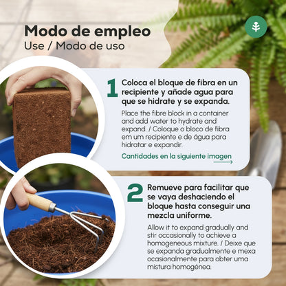 Sustrato Fibra de Coco Planeta Huerto 140 Litros