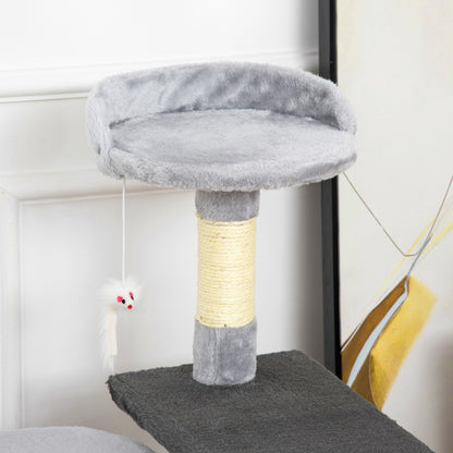 Pawhut Árbol Para Gatos Rascador Grande Con Plataformas Casetas Ratón De Juego_4