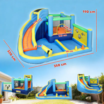 Aiyaplay Castillo Hinchable Acuático 8 En 1 Con Soplador 550w Tobogán Trampolín_2