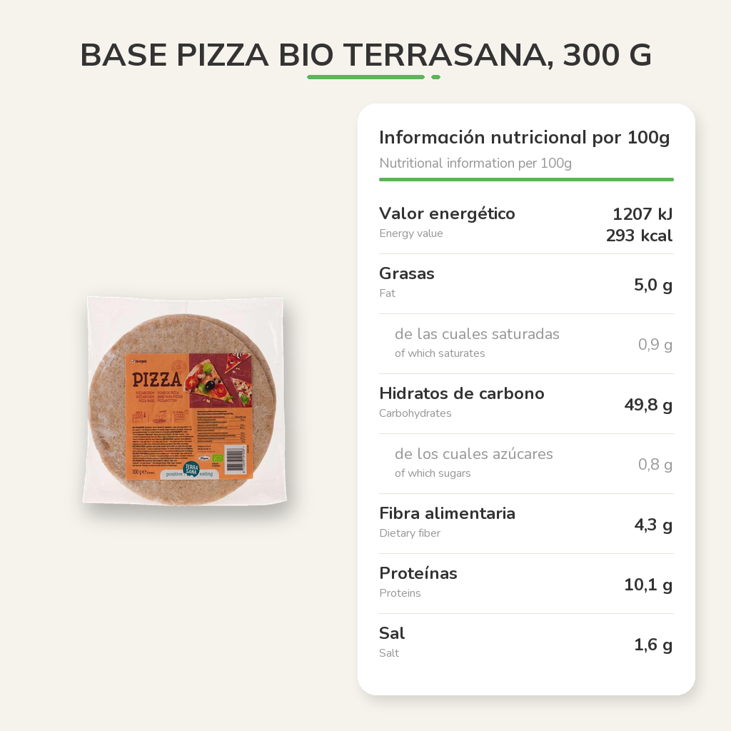 Información nutricional