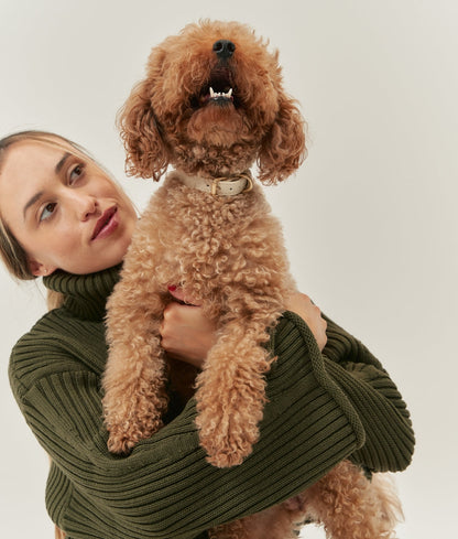 Cafide Collar De Cuero Vegano Beige. Modelo Jala._1