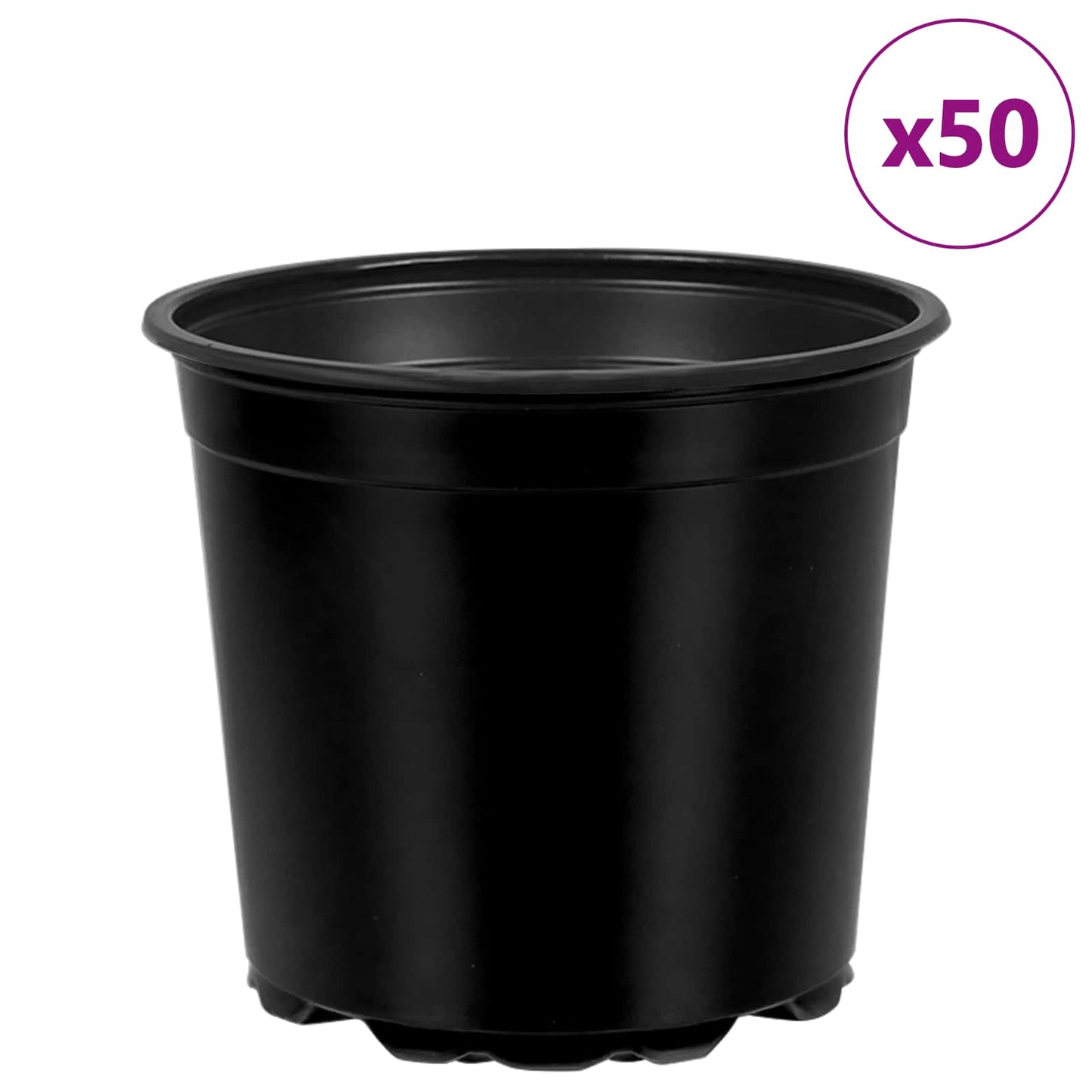 Maceta De Flores 50 Pcs Negro Ø 15 X 13 Cm Plástico_3