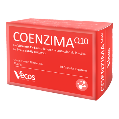 Coenzima Q10 200 Mg Vecos 60 Cápsulas | Energía Celular Y Corazón | Con Vitamina C Y E_0