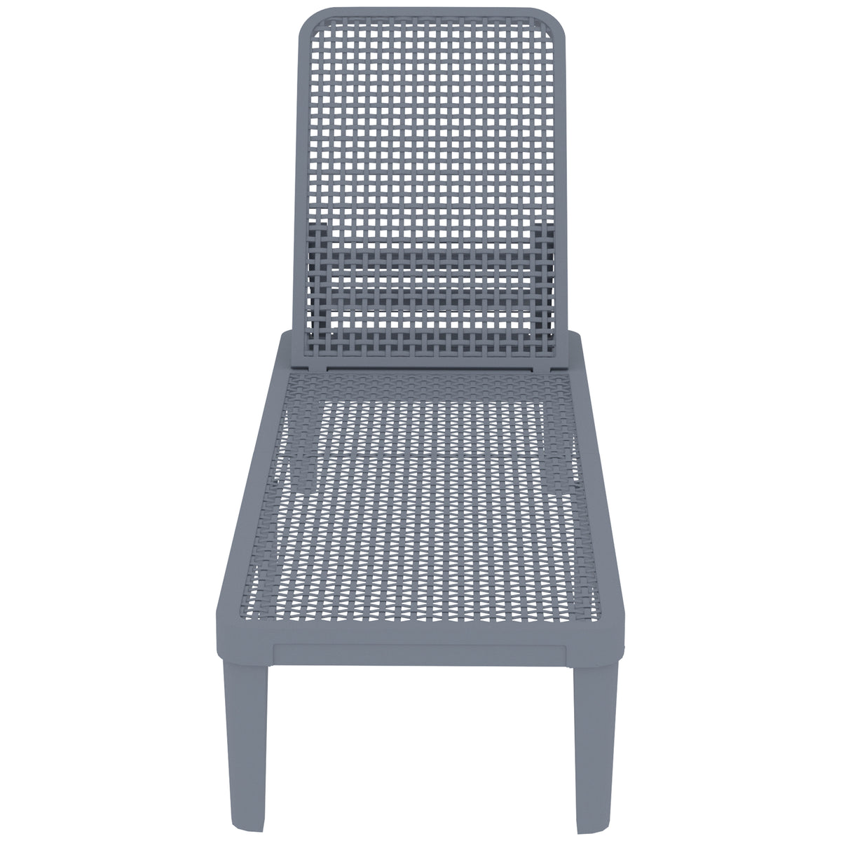 Outsunny Tumbona Jardín Exterior Con Respaldo Ajustable 191x55x35,5 Cm Gris_4