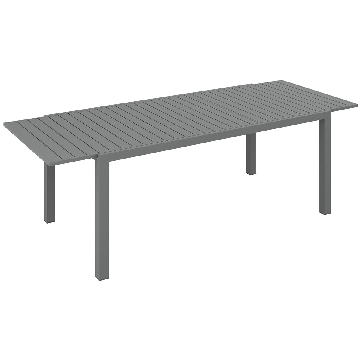 Mesa De Jardín Outsunny Aluminio Gris Oscuro 240x94x73 Cm_0