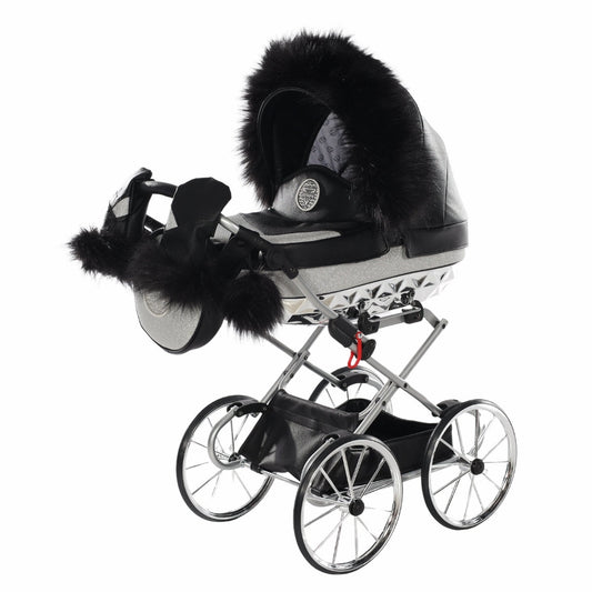 Carro De Muñecas Hand Craft Glitter Satin Classic Black / Silver_0