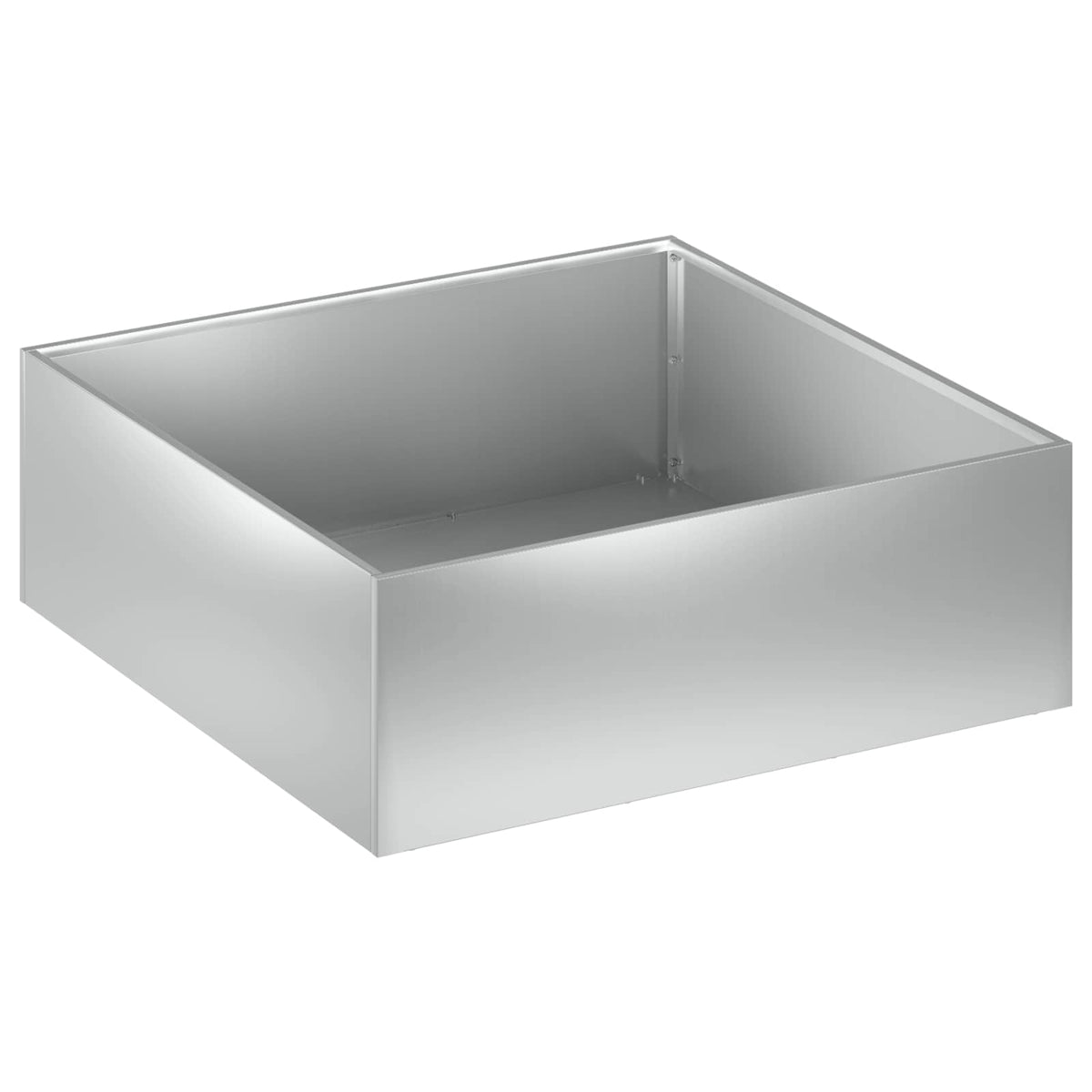 Macetero De Jardín Plateado 60 X 60 X 20 Cm Acero Galvanizado_0