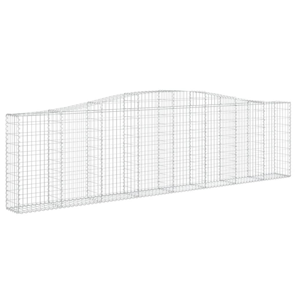 Cestas De Gaviones 2 Uds Forma De Arco Hierro 400x30x100/120 Cm_2
