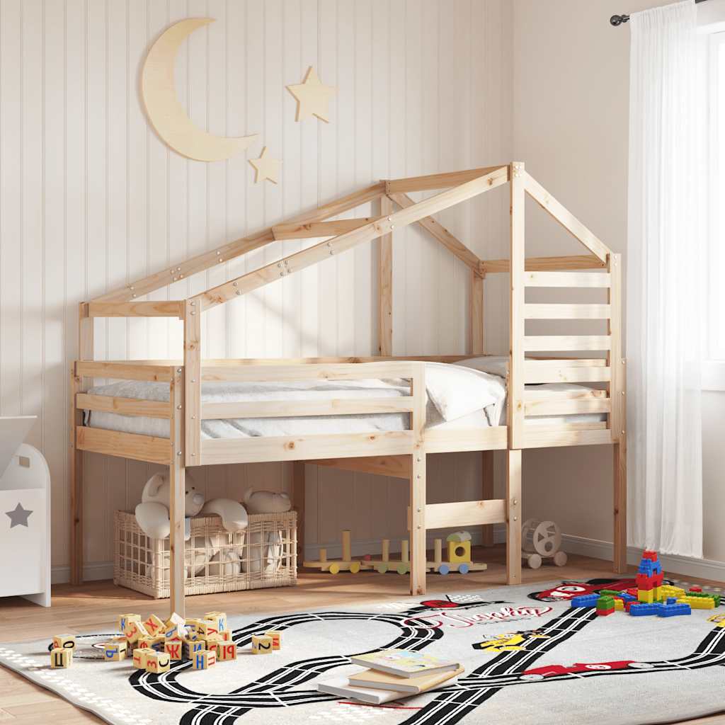 Techo De Cama Infantil Madera Maciza Pino 188x97x113 Cm_1